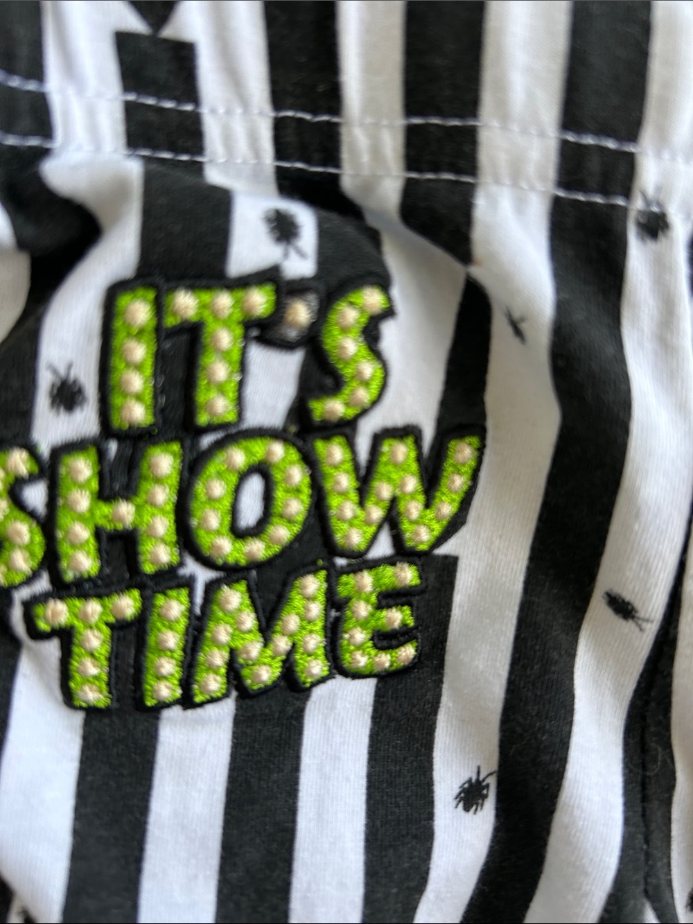 Beetlejuice Kids' Green & Gray Costume Set - Tutu Skirt & Striped Pants - Picture 4 of 8